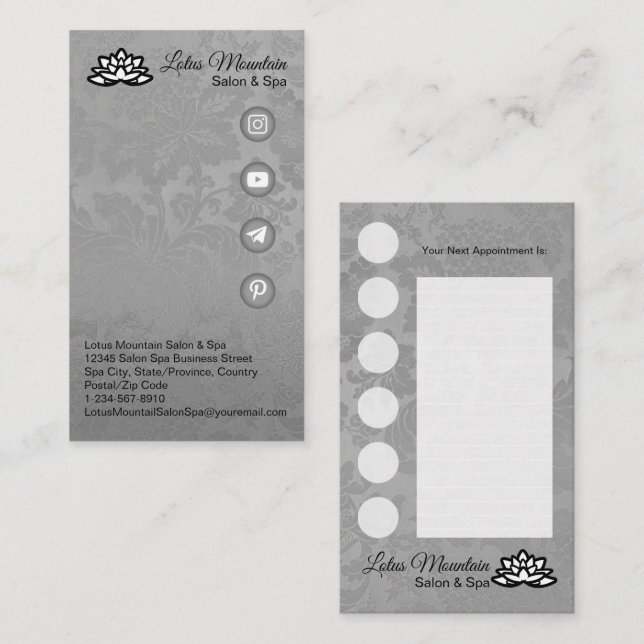 Cartão de fidelidade comercial personalizável (Frente/Verso)