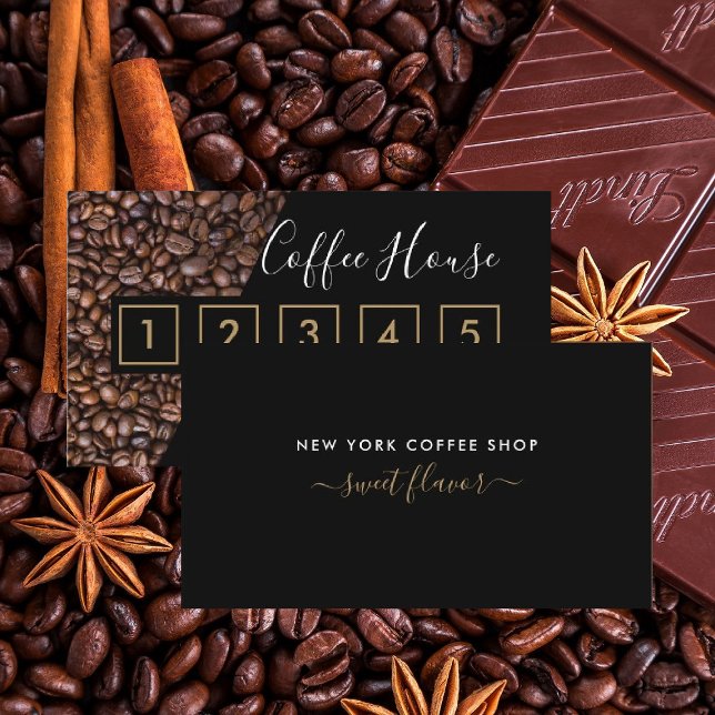 Cartão de Fidelidade Compre Café - Bean Café (Criador carregado)