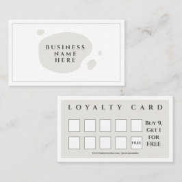 Cartão De Fidelidade Compro de Café Salão Minimalista de Cinza Leve