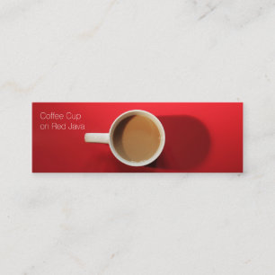 Cartão De Fidelidade Copo de café no fundo vermelho mini