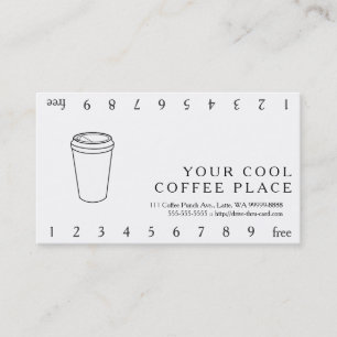 Cartão De Fidelidade Copo de café (o papel À-Vai)