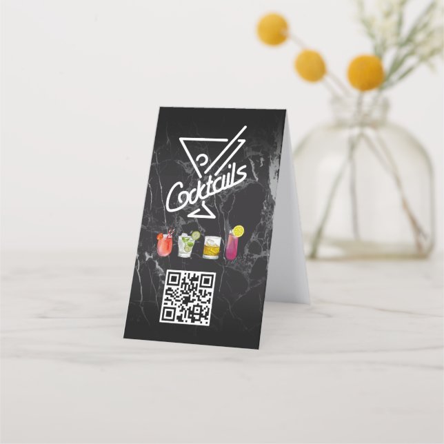 Cartão De Fidelidade Coquetéis | Código QR | Adicionar personalizado (Frente)