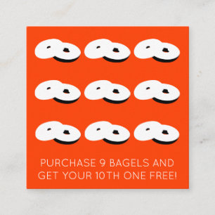 Cartão De Fidelidade cor do selo da lealdade dos bagels customizável