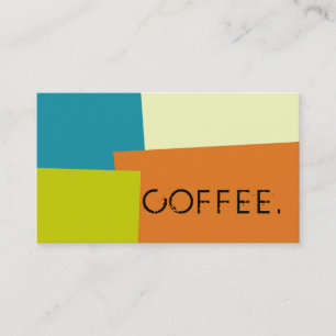 Cartão De Fidelidade Cor Moderna de Retrô de Café de Lealdade