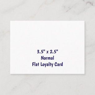 Cartão De Fidelidade Crie seu Personalizado 3.5" x 2.5" Normal Flat