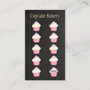 Cartão De Fidelidade Cupcake Baker Bakery - Almoço de lealdade ao clien