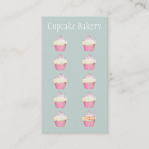Cartão De Fidelidade Cupcake do padeiro do padeiro do cliente - Almoço