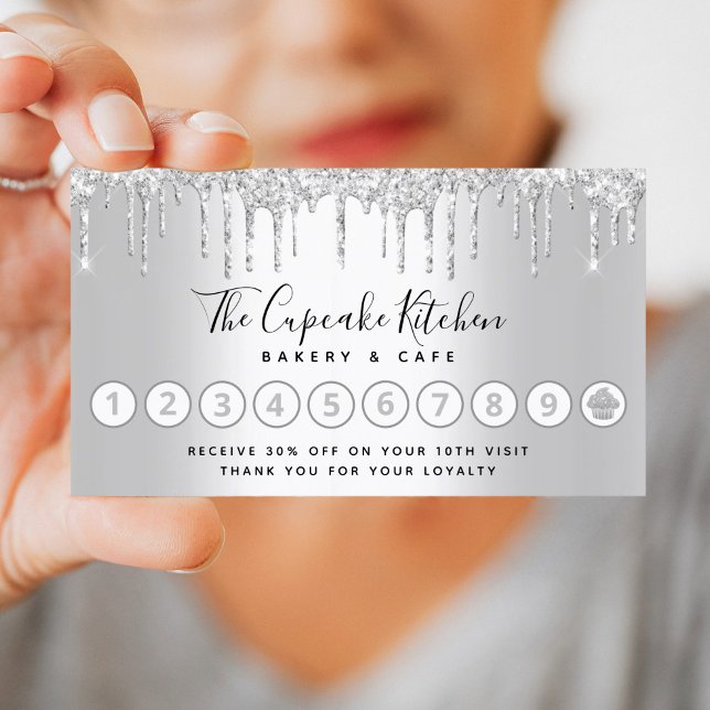 Cartão De Fidelidade Cupcake Padaria Pastelaria Chef Derramamento de pr (Criador carregado)