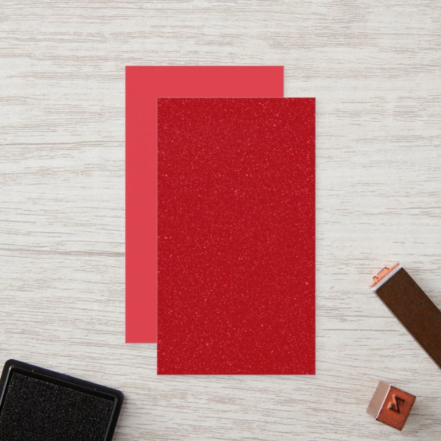 Cartão De Fidelidade Custom Glitter Red Flat Loyalty Card (Frente/Verso In Situ)