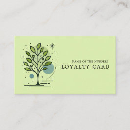 Cartão De Fidelidade Custom Greenleaf Nursery Branding 