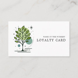 Cartão De Fidelidade Custom Greenleaf Nursery Branding Loyalty Card
