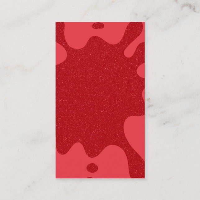 Cartão De Fidelidade Custom Splash Tomato Red Flat Loyalty Card (Frente)
