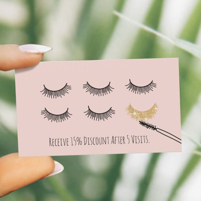Cartão De Fidelidade Cute Eyelash Makeup Artista Lash Lounge Lealdade (Criador carregado)
