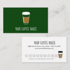 Cartão de fidelidade da Casa do Café Personalizado