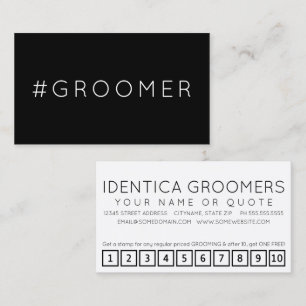 Cartão de fidelidade da hashtag #GROOMER