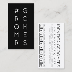 Cartão de fidelidade da hashtag #GROOMERS