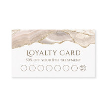 Cartão de fidelidade da Ivory Dourada Agate