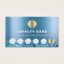 cartão de fidelidade da seashell