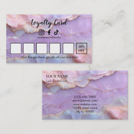 Cartão de Fidelidade de Artista de Cílios de Mármo