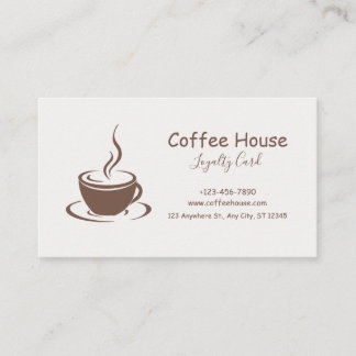 Cartão de Fidelidade de Café Minimalista Moderno