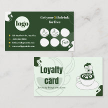 Cartão de Fidelidade de Café Verde