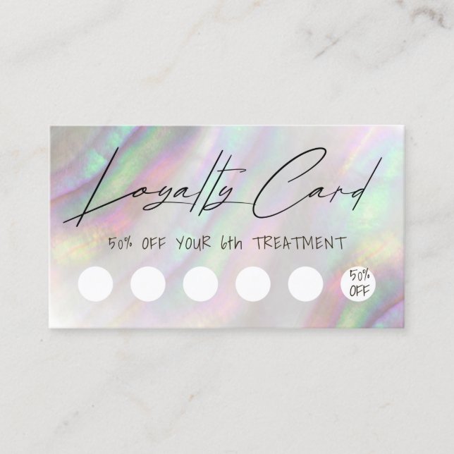 cartão de fidelidade de design shell (Frente)