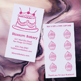 Cartão de Fidelidade de Padaria de Bolo Cupcake So