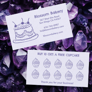 Cartão de Fidelidade de Padaria de Bolo Cupcake So