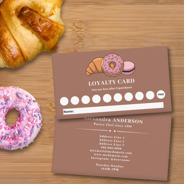 Cartão de fidelidade de pastelaria (Pastry Chef Loyalty Card)