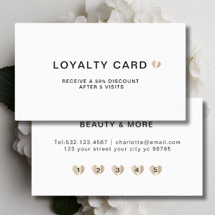Cartão de fidelidade de Visita Simples Elegante 5