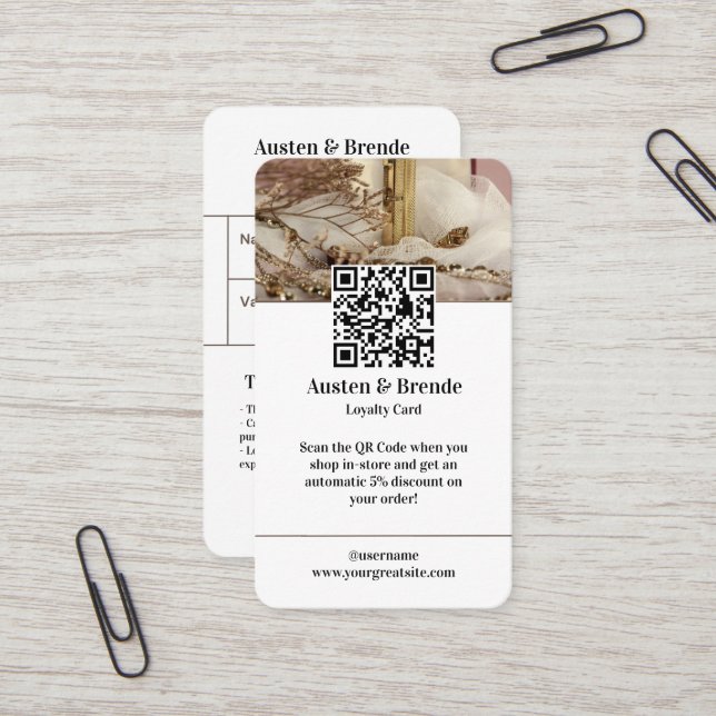 Cartão de fidelidade - Design centrado em fotos pa (Frente/Verso In Situ)