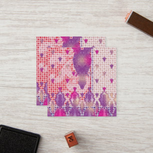 Cartão De Fidelidade design de fundo roxo com pontos
