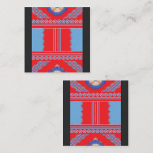 Cartão De Fidelidade design de um padrão vermelho e azul