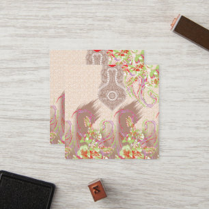Cartão De Fidelidade design de um vaso vermelho com flores