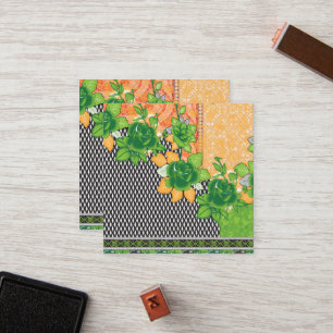 Cartão De Fidelidade design de uma parede verde e amarela pendurada