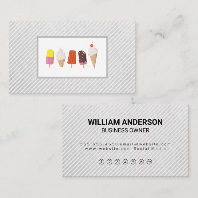 Cartão De Fidelidade Desserts sorvetes (Frente/Verso)