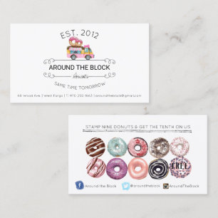 Cartão de Fidelidade do Caminhão de Donuts