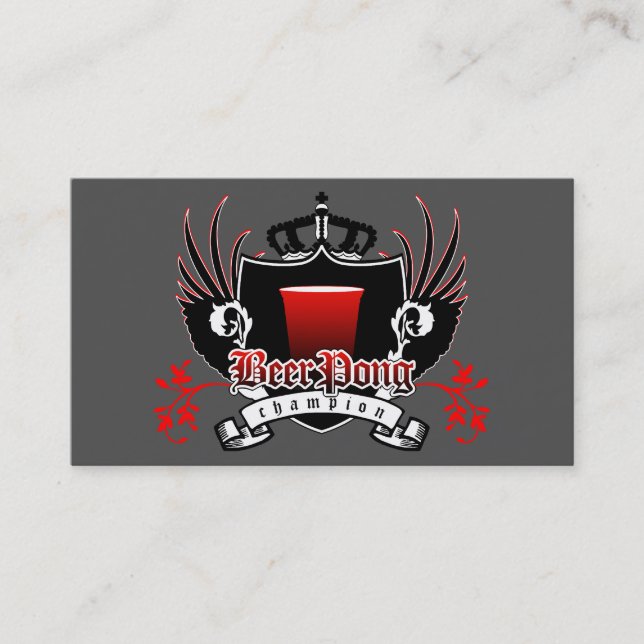 cartão de fidelidade do campeão de cerveja pong (Frente)