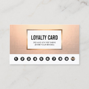 Cartão de fidelidade do cliente Dourado Beauty Sal