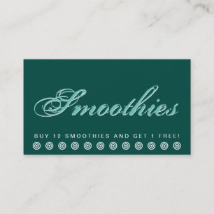 cartão de fidelidade do cliente SMOOTHIES de scri