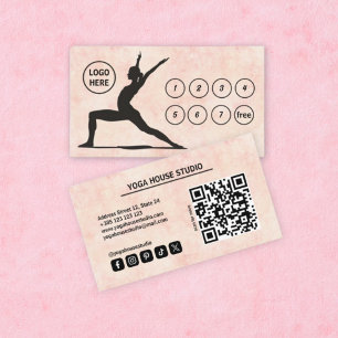 Cartão de fidelidade do Código QR do Pêssego Paste