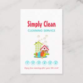Cartão de fidelidade do Serviço de Limpeza de Casa