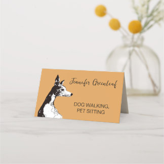 Cartão De Fidelidade Dog walking, pet care Business Card