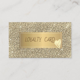 Cartão De Fidelidade Dourado brilhante moderno, quadro, Dourados coraçõ