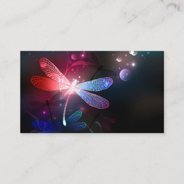 Cartão De Fidelidade Dragonfly vermelha (Frente)