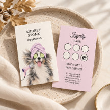 Cartão de Fidelidade e Cartão de Visita de Tosador