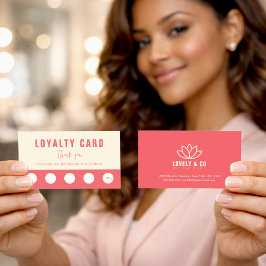 Cartão De Fidelidade Elegant Rose & Ivory Beauty Loyalty & Rewards Card