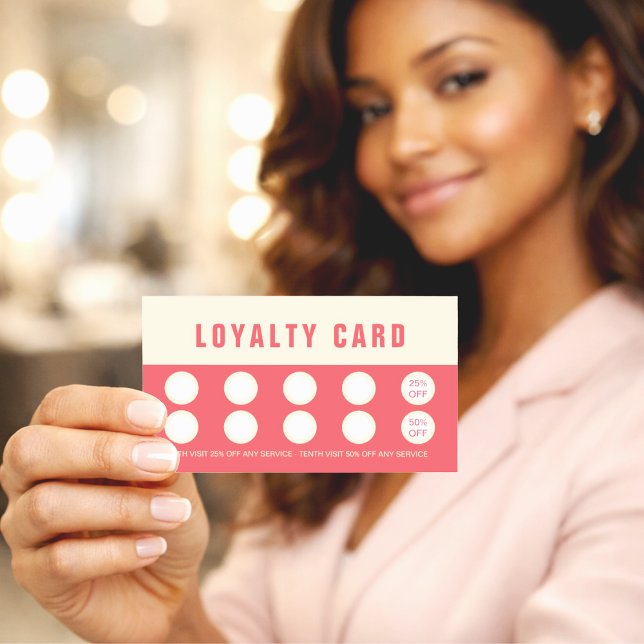 Cartão De Fidelidade Elegant Rose & Ivory Beauty Loyalty & Rewards Card (Criador carregado)
