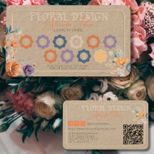Elegante Design Floral Boho Kraft Rústico Embutido