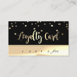 Cartão De Fidelidade Elegante moderno,Preto,Cartão de Lealdade Confetti